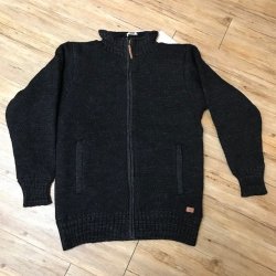 Fuza Dai strik-og-fleece herrejakke - Coal