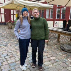 Fisherman dame rullekravestrik med rib