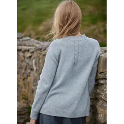 Fisherman Raglan Cable Crew Neck damesweater