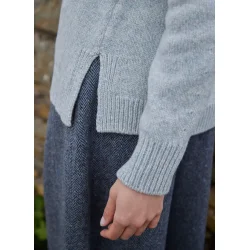 Fisherman Raglan Cable Crew Neck damesweater