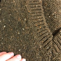 Fisherman V-hals dame uldvest med slidser