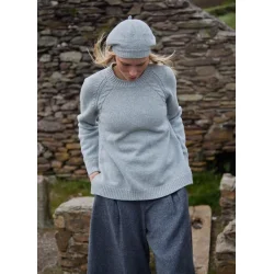 Fisherman Raglan Cable Crew Neck damesweater