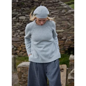 Fisherman Raglan Cable Crew Neck damesweater