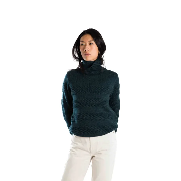 Fuza Christianshavn dame rullekravesweater - Indigo