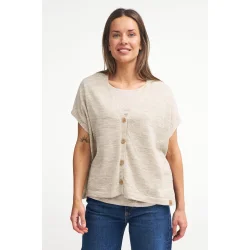 Ivanhoe NLS Poppy vest-poncho med knapper