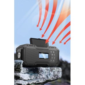 N�dradio med batteri, h�ndsving og lygte. FM og DAB radio