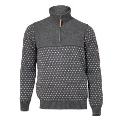 Ivanhoe Sverre half zip sweater med kogt uld