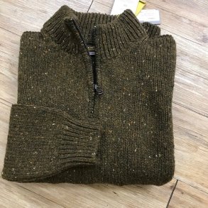 Fisherman Zip Neck Jumper, herre