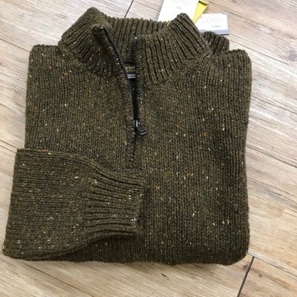 Fisherman Zip Neck Jumper, herre