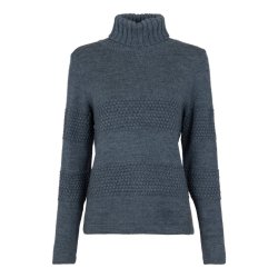 Fuza Christianshavn dame rullekravesweater - Silver Blue