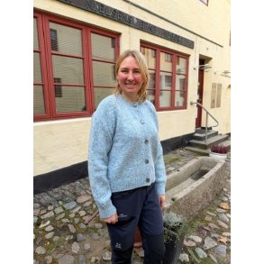 Fisherman Cropped Crewneck Raglan Dame Cardigan