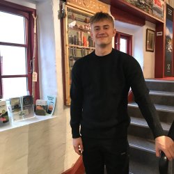 Fisherman Geelong lambswool crewneck herresweater