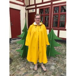  Gul regnponcho med htte
