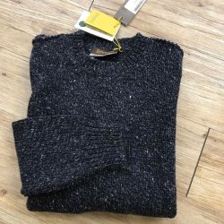 Fisherman Crewneck herresweater med rib