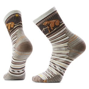 Smartwool Hike Targeted Cushion Bear Stripe Mid Crew vandresokker, unisex
