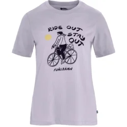 Fj�llr�ven Hoja Iv�g dame T-shirt "Ride out, stay out"