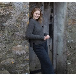 Fisherman damesweater Honeycomb stitch med slidser