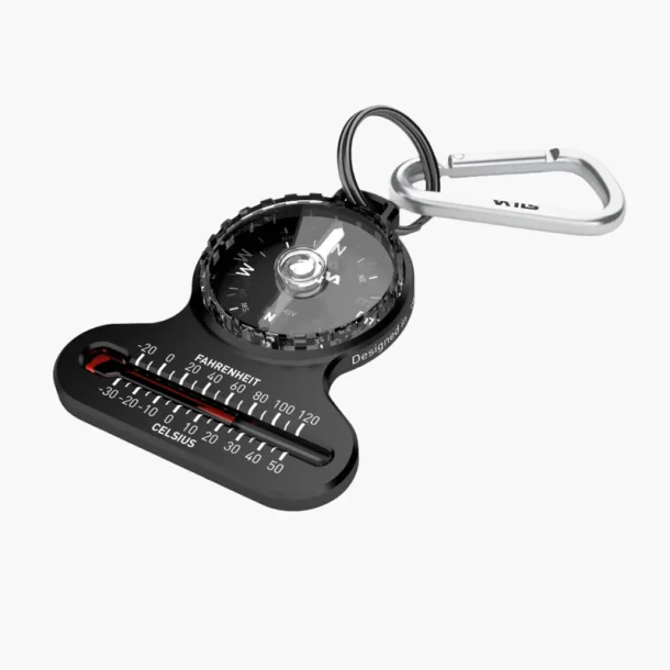 Silva lommekompas med karabin og termometer