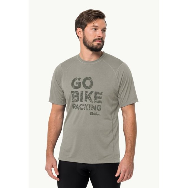 Jack Wolfskin Morobbia Vent herre T-shirt  "Go bikepacking"
