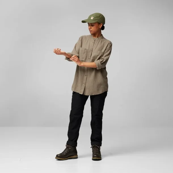Fjllrven vik Hamp dameskjorte, langrmet M Suede Brown
